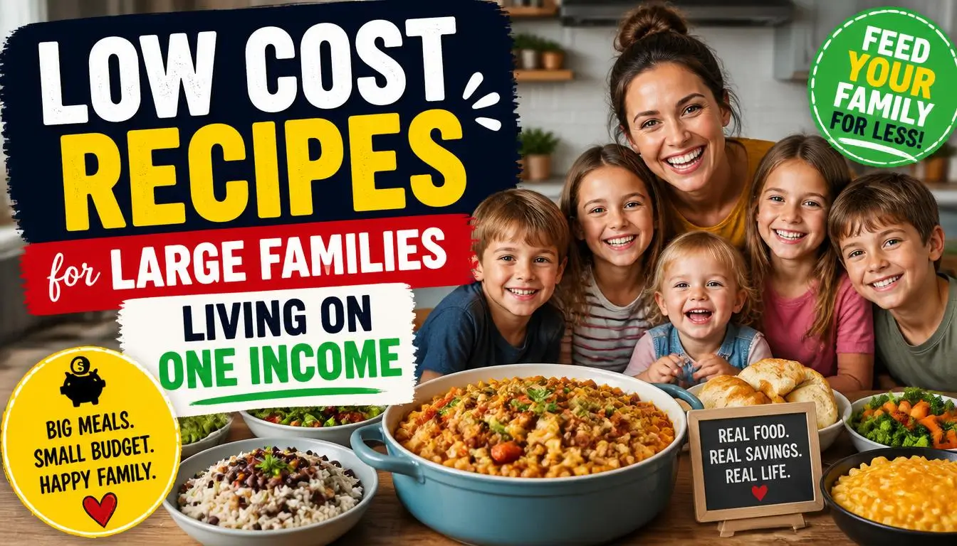 Low Cost Recipes for Large Families Living on One Income